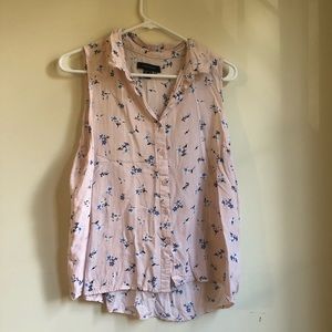 Pink floral tank